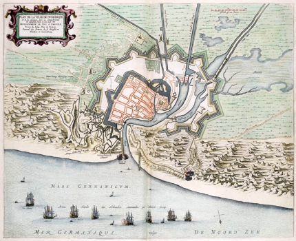 Duinkerken 1649 Blaeu